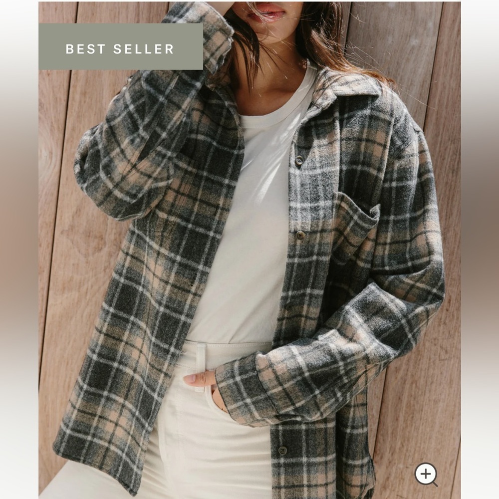 Jenni Kayne O’keeffe over shirt plaid small